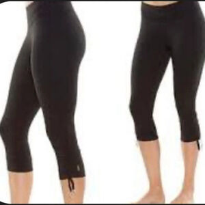 Dark gray size XS Lucy Lucypower leggings in excellent condition with cinch ties